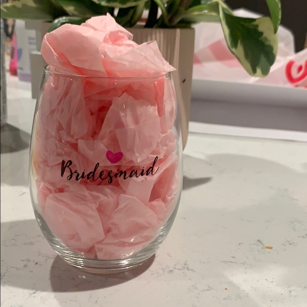 BRAND NEW Bridesmaid Wine Glass